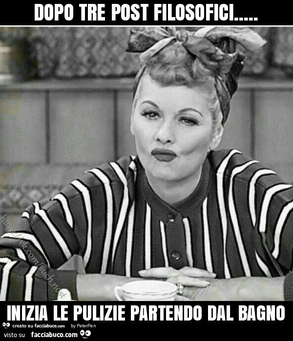 Dopo tre post filosofici… inizia le pulizie partendo dal bagno