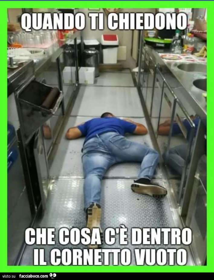 Quando ti chiedono che cosa c'è dentro il cornetto vuoto