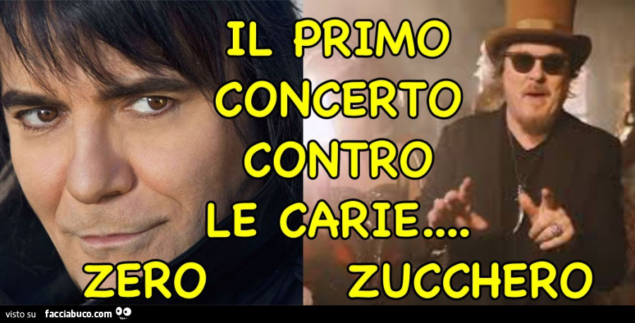 Il primo concerto contro le carie zero e zucchero
