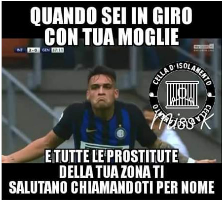 Quando sei in giro con tua moglie e tutte le prostitute della zona ti salutano chiamandolo per nome