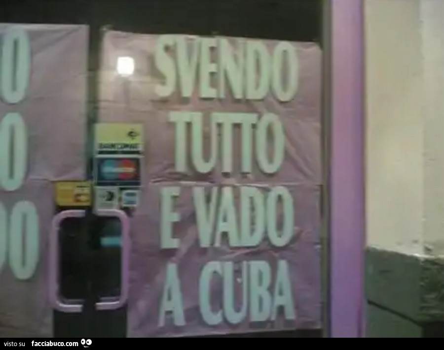 Svendo tutto e vado a Cuba