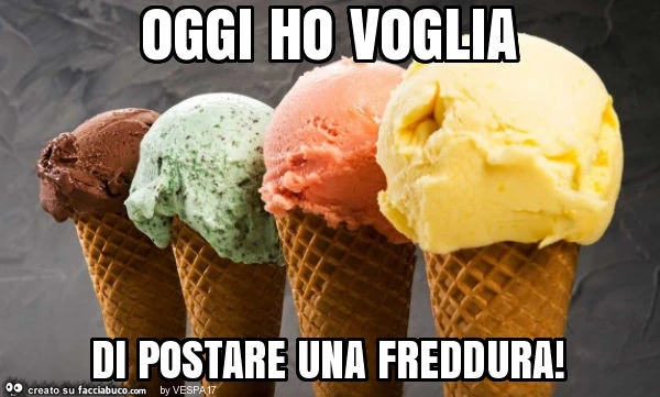 Oggi ho voglia di postare una freddura