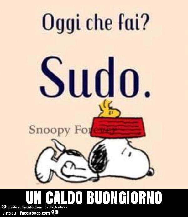 Un caldo buongiorno