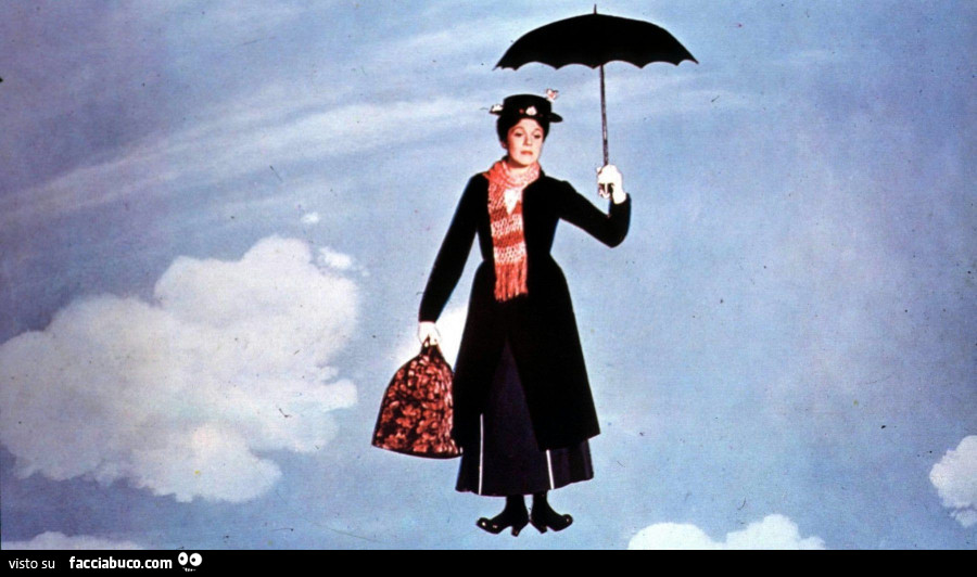 Mary Poppins con l'ombrello