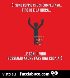 Ci sono coppie che si completano. Tipo io e la birra&hellip; e con il vino possiamo anche fare una cosa a 3