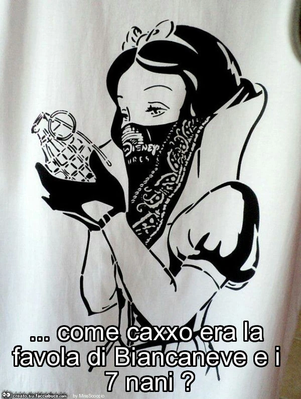 Come caxxo era la favola di biancaneve e i 7 nani?
