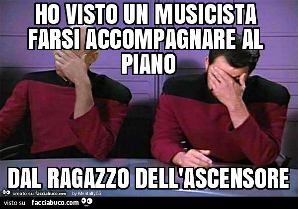 Ho visto un musicista farsi accompagnare al piano dal ragazzo dell'ascensore