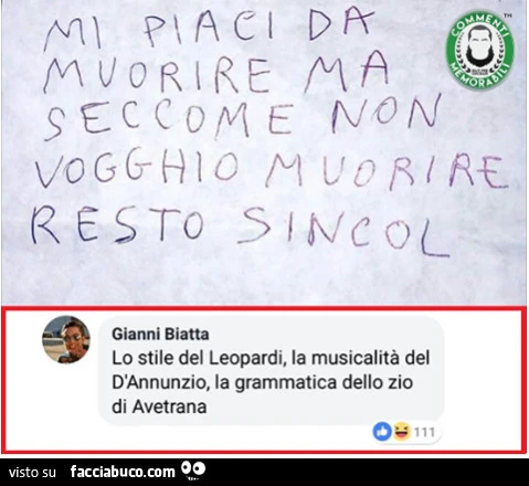 Mi piaci da muorire. Lo stile del leopardi. Lo stile del leopari la grammatica dello zio di avetrana