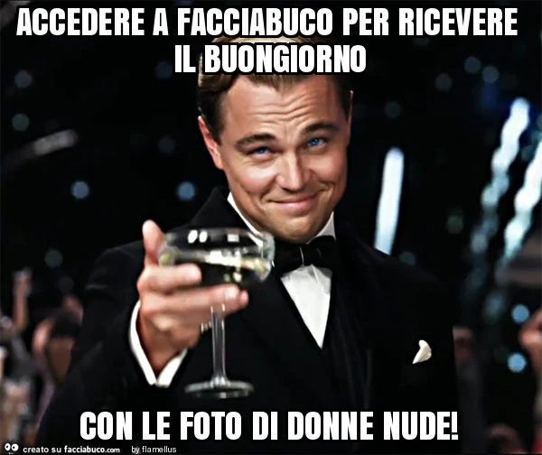 Accedere a facciabuco per ricevere il buongiorno con le foto di donne nude