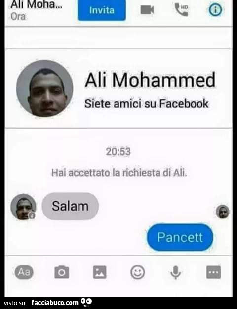 Ali mohammed. Salam. Pancett