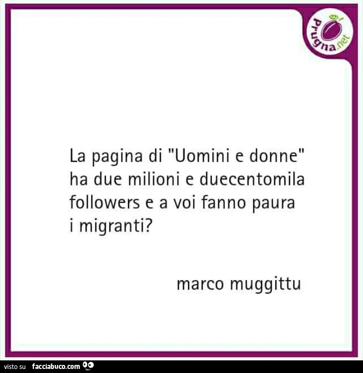 La pagina di uomini e donne ha due milioni e duecentomila followers e a voi fanno paura i migranti?