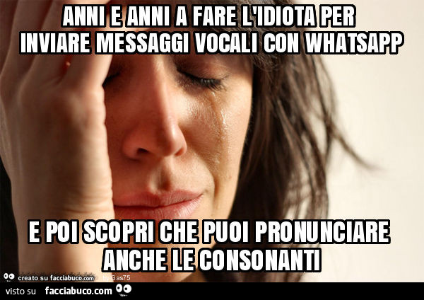 Anni E Anni A Fare L Idiota Per Inviare Messaggi Vocali Con Whatsapp E Poi Scopri Facciabuco Com