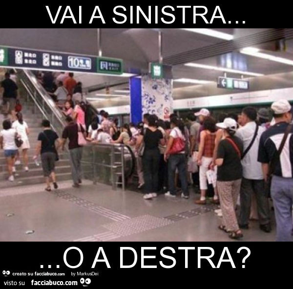 Vai a sinistra… o a destra?