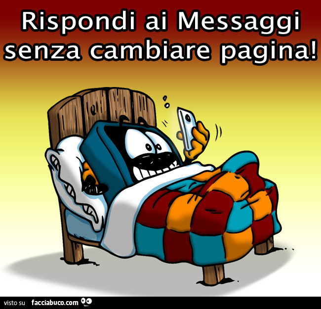 News Facciabuco: Rispondi ai messaggi senza cambiare pagina