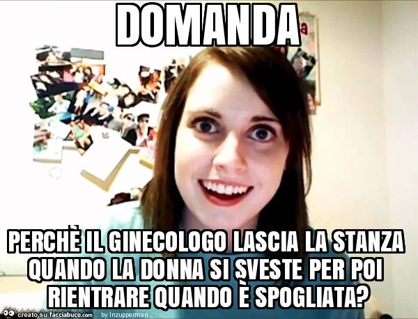 Domanda perchè il ginecologo lascia la stanza quando la donna si sveste per poi rientrare quando è spogliata?