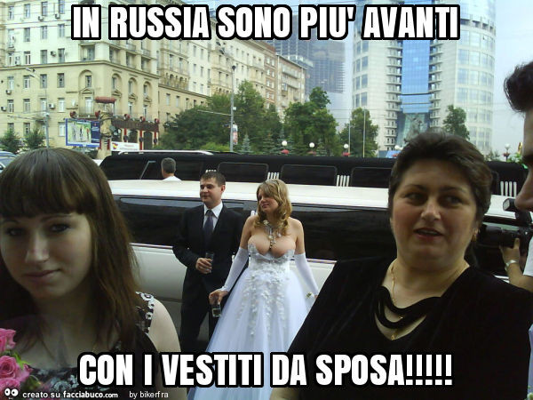 In russia sono più avanti con i vestiti da sposa