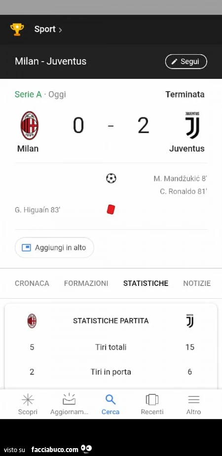 Milan 0 Juve 2