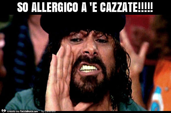 So allergico a 'e cazzate