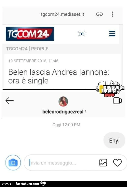 Belen lascia andrea iannone: ora è single. Ehy