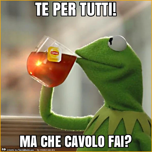 Te per tutti! Ma che cavolo fai?