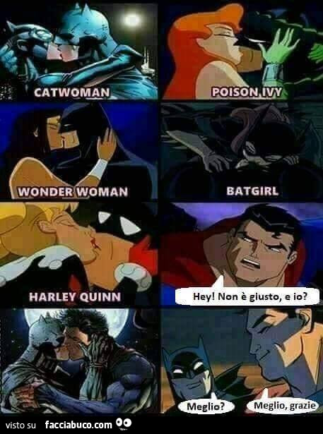 Bacio tra Batman e Superman