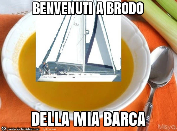 Benvenuti a brodo della mia barca