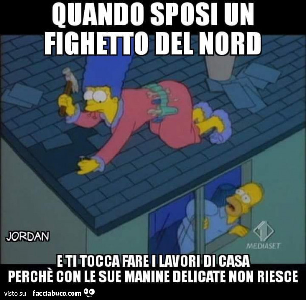 Quando sposi un fighetto del nord e ti tocca fare i lavori di casa perché con le sue manine delicate non riesce