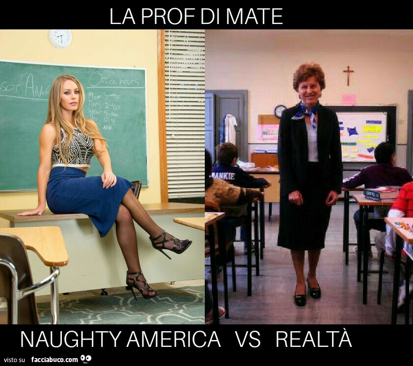 La prof di matematica. Naughty america vs realtà