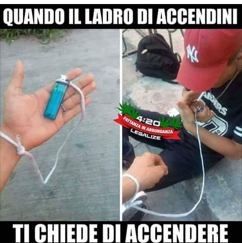 Quando il ladro di accendini ti chiede di accendere