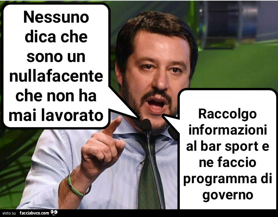 Tutti i meme su Matteo Salvini - Facciabuco.com