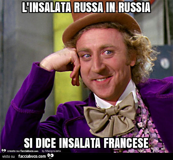 L'insalata russa in russia si dice insalata francese