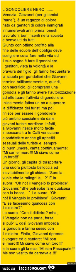 Il gondoliere nero