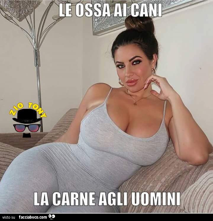 Le ossa ai cani, la carne agli uomini