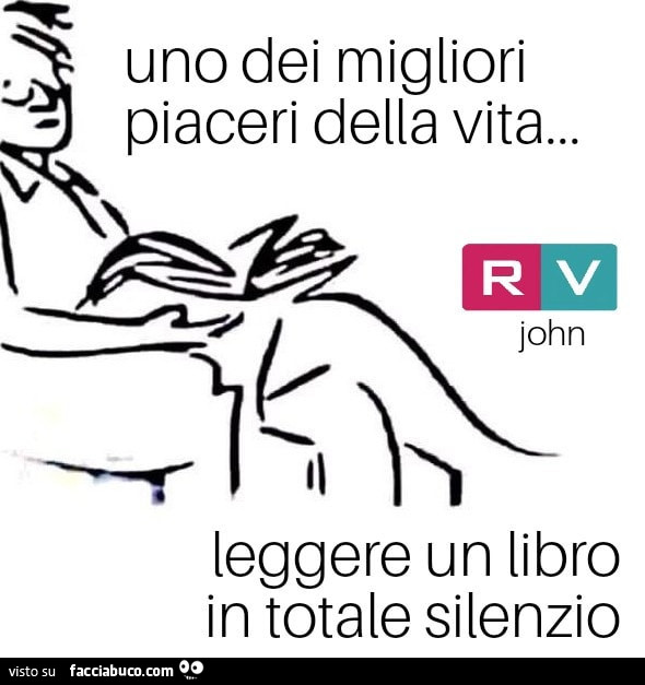 Uno dei migliori piaceri della vita… leggere un libro in totale silenzio