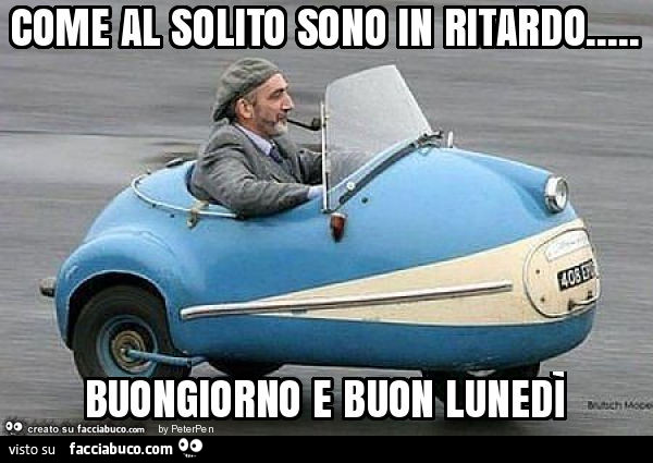 Come al solito sono in ritardo&hellip; buongiorno e buon lunedì