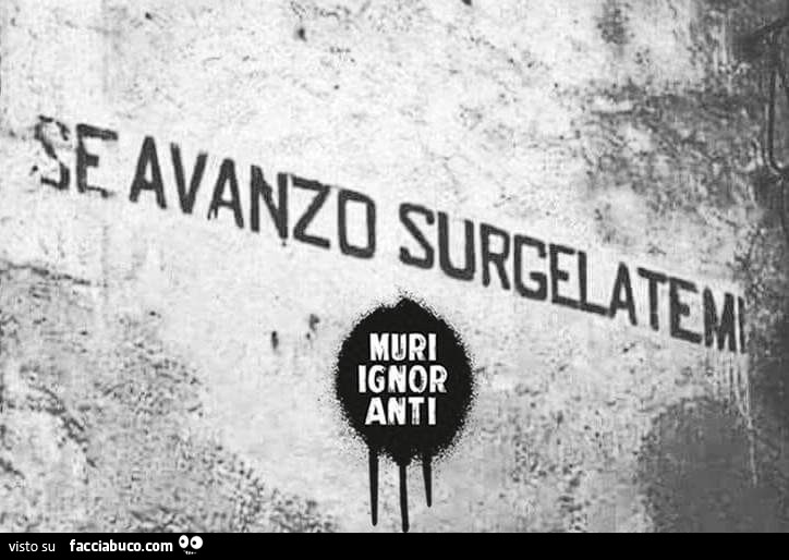 Se avanzo surgelatemi