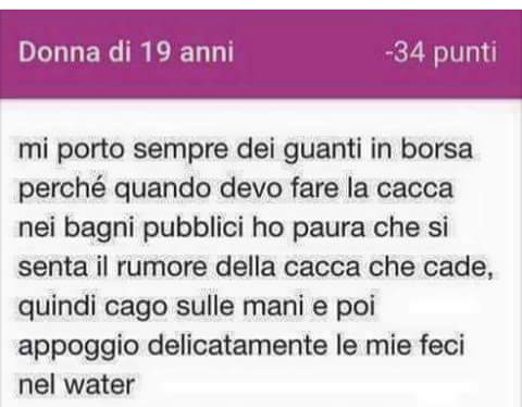 Fare la cacca nei bagni pubblici