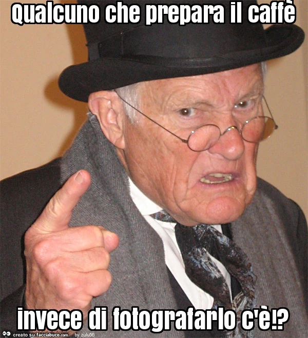 Qualcuno che prepara il caffè invece di fotografarlo c'è!?