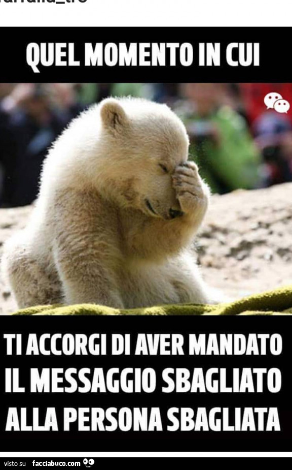 Quel momento in cui ti accorgi di aver mandato il messaggio sbagliato alla persona sbagliata