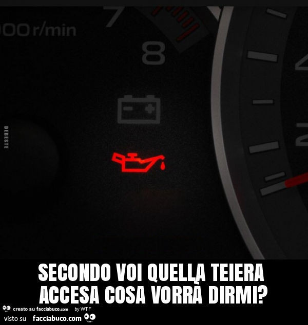 Secondo voi quella teiera accesa cosa vorrà dirmi?