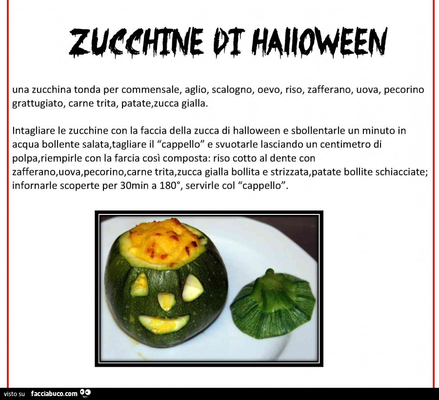 Zucchine di Halloween
