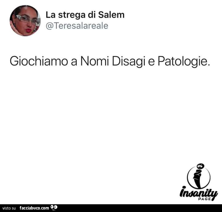 Giochiamo a nomi disagi e patologie