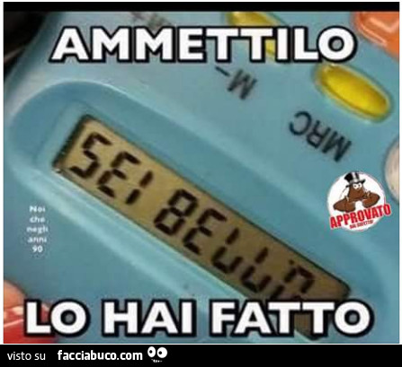 Ammettilo lo hai fatto anche tu. Sei bello scritto con la calcolatrice
