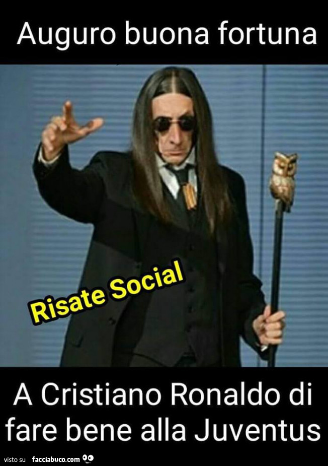 Auguro buona fortuna a Cristiano Ronaldo di fare bene alla Juventus